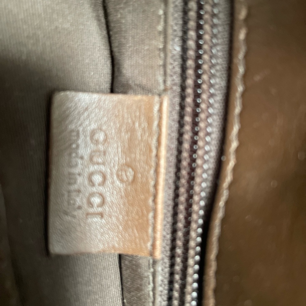 Gucci Brown Leather and Monogram Messenger Bag - Picture 7 of 10